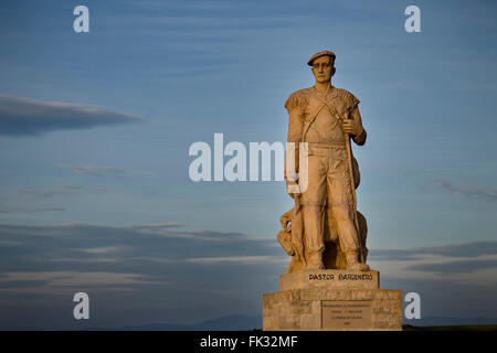 Denkmal des Bardenas Reales Hirten. Navarra. Spanien Stockfoto