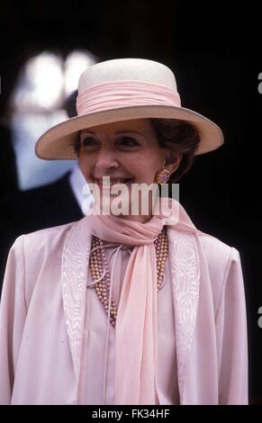 6. März 2016 - gestorben NANCY REAGAN, Ronald Reagans Witwe und die First Lady von 1981 bis 1989, s. 94. Die Ursache des Todes war Herzinsuffizienz. Im Bild: 1981 - NANCY REAGAN 1981 bei der britischen Royal Hochzeit von Charles und Diana. Kredit-Bild: © Globe Photos/ZUMAPRESS.com) Stockfoto