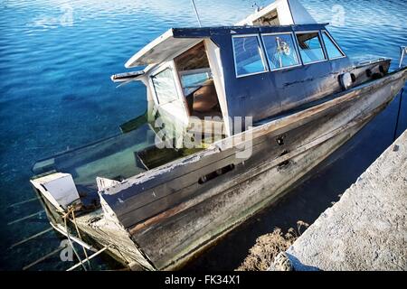 Verlassene Boot Wrack Stockfoto