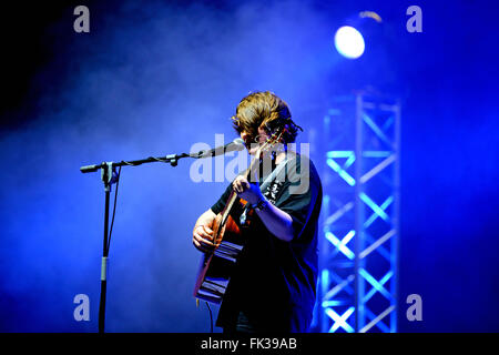 BILBAO, Spanien - 31 Okt.: Einweichen (Punk-Rock-Band) live-Performance beim Bime-Festival am 31. Oktober 2014 in Bilbao, Spanien. Stockfoto