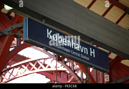 Central Railway Station (Kobenhavns Hovedbanegard) n Kopenhagen, Dänemark Stockfoto