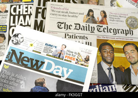 Britische Zeitungen. Bild: Scott Bairstow/Alamy Stockfoto