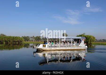 Sunrise-Kreuzfahrt, gelb Wasser Billabong, Kakadu-Nationalpark, Northern Territory, NT, Australien Stockfoto