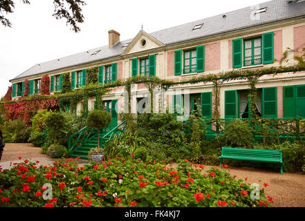 GIVERNY FRANKREICH MONET HAUS GARTEN Stockfoto