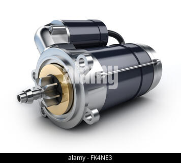 Starter-Auto in kpl (fertig in 3d, Cgi) Stockfoto