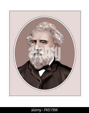 Robert Browning, 1812-1889, Dichter, Porträt Stockfoto