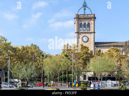 Gebäude der Universitat de Barcelona. Plaça Universitat, Barcelona. Stockfoto