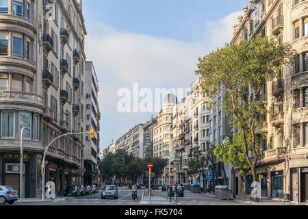 Avenue Diagonal, Gebäude, Barcelona. Stockfoto