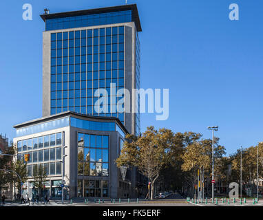 Gebäude Europa.  Die Deutsche Bank. Avenida Diagonal - Passeig de Gràcia. Barcelona. Stockfoto