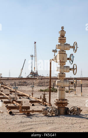 Petrochemischen Anlagen in der Wüste Stockfoto