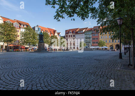 Marktplatz der Stadt Jena im östlichen Teil Deutschlands (Thüringen), Europa Stockfoto