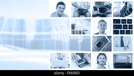 Zusammengesetztes Bild von Geschäftsleuten mit laptop Stockfoto