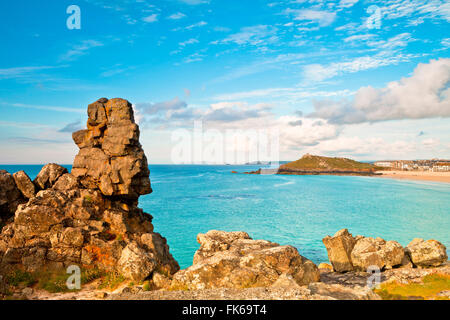 Porthmeor Beach, Insel, St. Ives, Cornwall, England, Vereinigtes Königreich, Europa Stockfoto