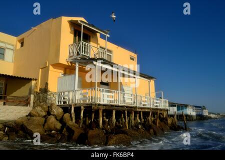 Traditionelles Haus - Strand in COLAN. Abteilung von Piura. Peru Stockfoto