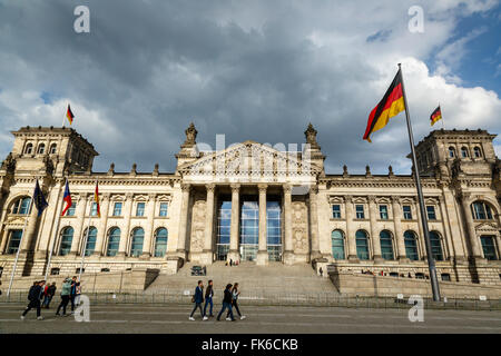 Der Reichstag (deutsche Parlamentsgebäude), Mitte, Berlin, Deutschland, Europa Stockfoto