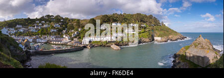 Hafen von Polperro auf den Süden Cornish Küste, Cornwall, England, Vereinigtes Königreich, Europa Stockfoto