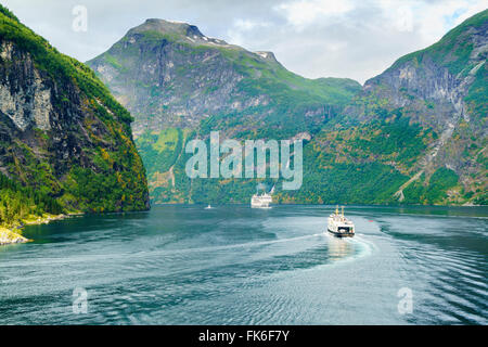 Gerainger Fjord, UNESCO World Heritage Site, Norwegen, Skandinavien, Europa Stockfoto