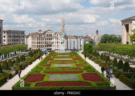 Mont des Arts Garten, Brüssel, Belgien, Europa Stockfoto