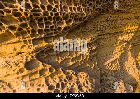 Details der Felsen am Strand von Elgol, Isle Of Skye, Highlands, Schottland, Vereinigtes Königreich Stockfoto