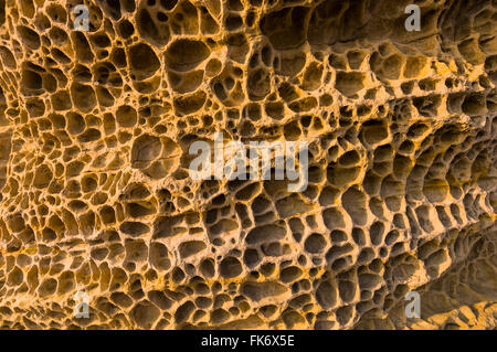 Details der Felsen am Strand von Elgol, Isle Of Skye, Highlands, Schottland, Vereinigtes Königreich Stockfoto