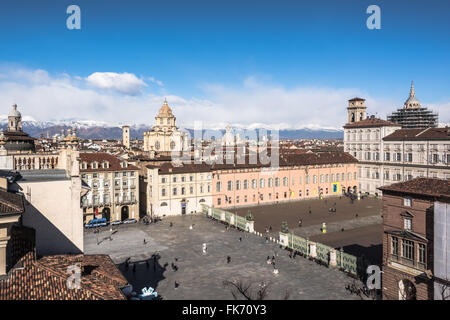Turin von oben, Italien Stockfoto