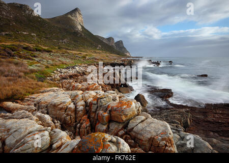 das Kap der guten Hoffnung am schwarzen Felsen, Cape Point, Südafrika Stockfoto