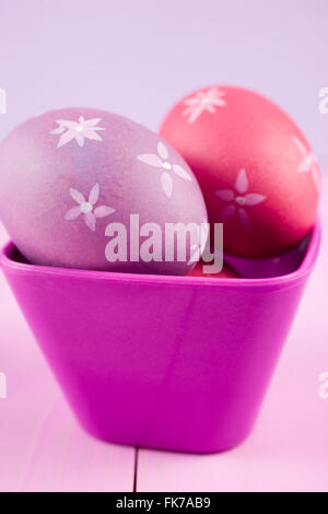 Rosa Ostereier Stockfoto