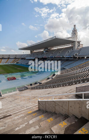 Estadi Olímpic de Montjuïc Lluis Companys, Barcelona. Stockfoto