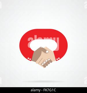 Handshake-abstrakte Design-Symbol. Business-Konzept. Partnerschaft symbol.vector Abbildung Stock Vektor