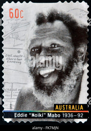 Australien - ca. 2013: Eine Briefmarke gedruckt in Australien zeigt Eddie Koiki Mabo ca. 2013 Stockfoto