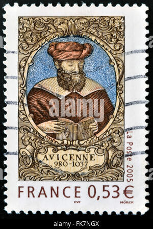 Frankreich - ca. 2005: Eine Briefmarke gedruckt in Frankreich zeigt Avicenna, ca. 2005 Stockfoto