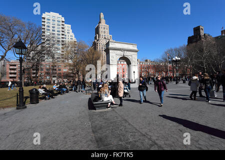 Washington Square Park Greenwich Village New York City Stockfoto