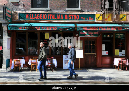 Italienische Restaurant Greenwich Village New York City Stockfoto