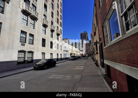 Washington Mews, eine historische private Straße in der Innenstadt von Manhattan New York City Stockfoto