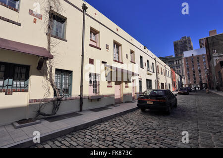 Washington Mews eine historische private Straße in der Innenstadt von Manhattan New York City Stockfoto