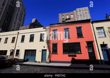 Washington Mews eine historische private Straße in der Innenstadt von Manhattan New York City Stockfoto