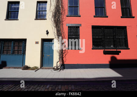 Washington Mews eine historische private Straße in der Innenstadt von Manhattan New York City Stockfoto