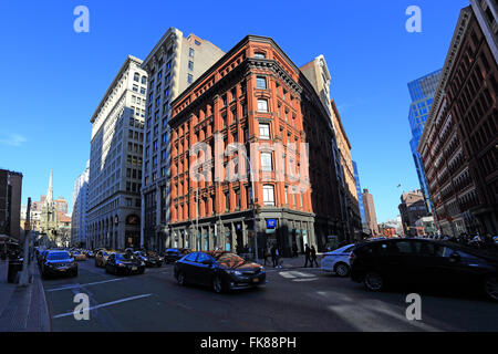 Broadway und Astor Place senken Sie Manhattan New York City Stockfoto