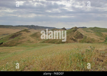 Steppe in der Nähe von David Gareja Kloster, Georgia Stockfoto