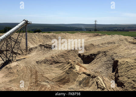 Terrasse-Zuckerrohr-Bagasse zur Stromerzeugung im Kraftwerk Stockfoto