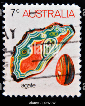 Australien - CIRCA 1973: A Briefmarke gedruckt in Australien zeigt Achat, ca. 1973 Stockfoto