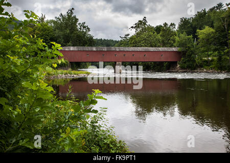 Die 1864 West Cornwall Covered Bridge. auch bekannt als Hart Brücke. Stockfoto