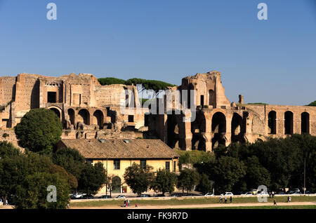 Rückseite des Forum und Palatin von Circo Massimo. Stockfoto
