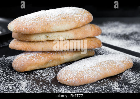 Gesäuerten Savoiardi Biscuits Stockfoto