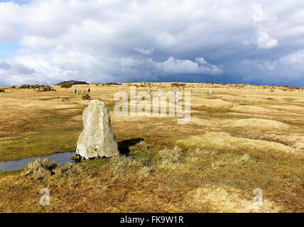 Die Hurlers Stone Circle Stockfoto