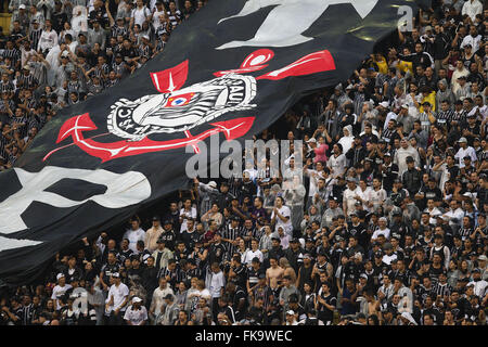 Verdrehte Sport Club Corinthians während des Spiels zwischen Sao Paulo und Korinther Stockfoto