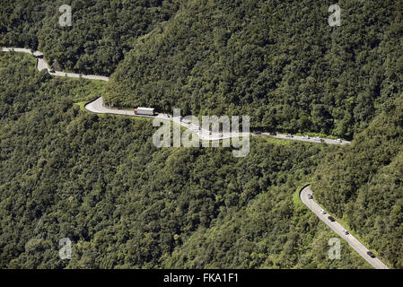 Sexo Sinuosas Na Rodovia SC-390 Na Serra do Rio Rastro Stockfoto