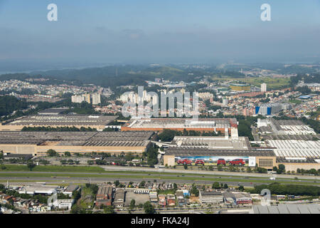 Luftaufnahme des Volkswagen-Werks in Anchieta Highway Stockfoto