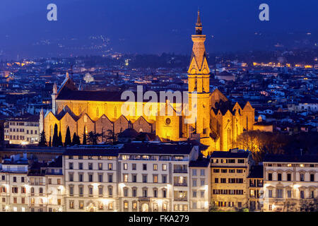 Basilika von Santa Croce. Florenz, Toskana, Italien Stockfoto