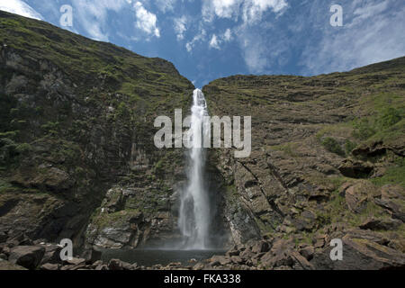 Casca D'Anta Wasserfall - Fluss São Francisco - Nationalpark Serra da Canastra Stockfoto